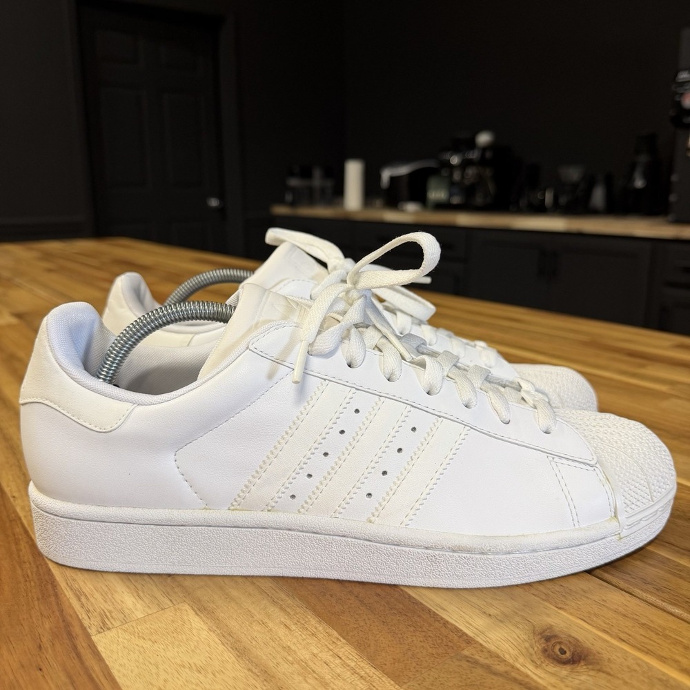 Adidas Superstar All White Shoes Mens Size 11 EUC CLEAN!!